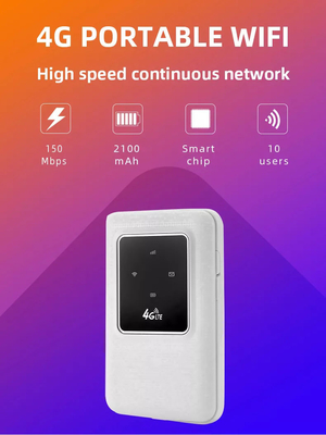 Dual Sim Card SMS WPS Pocket Wifi Router 4G LTE With Battery