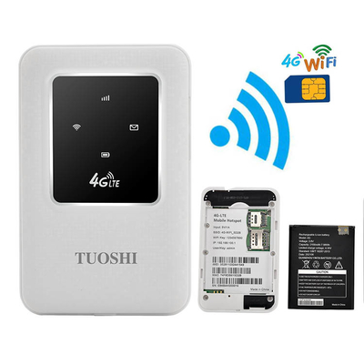 Dual Sim Card SMS WPS Pocket Wifi Router 4G LTE With Battery