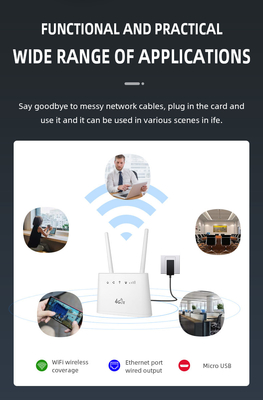 2 X 5dBi External Antennas Encryption Wifi LTE Router for Smooth and Stable Connection
