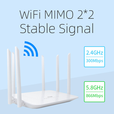 Secure Connection 5G WiFi Router with WPA/WPA2/WPA-PSK/WPA2-PSK and 1 WAN 4 LAN Interface